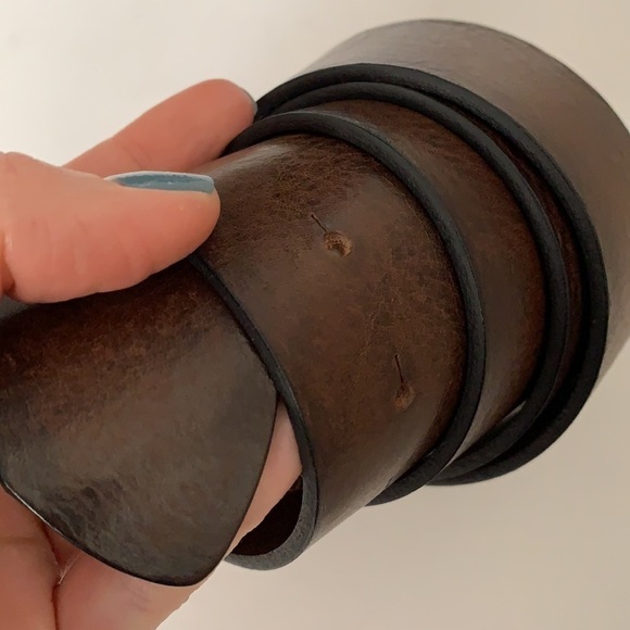 Just Cavalli Brown Leather Gold Buckle Snake Belt - Picture 14 of 14